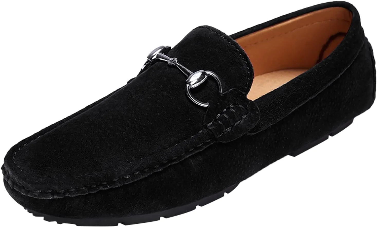 Asifn Men's Casual Leather Loafers Fashion Walking Flat Slip-On Lightweight Driving Shoes