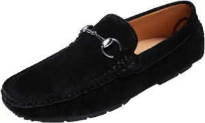 Asifn Men's Casual Leather Loafers Fashion Walking Flat Slip-On Lightweight Driving Shoes