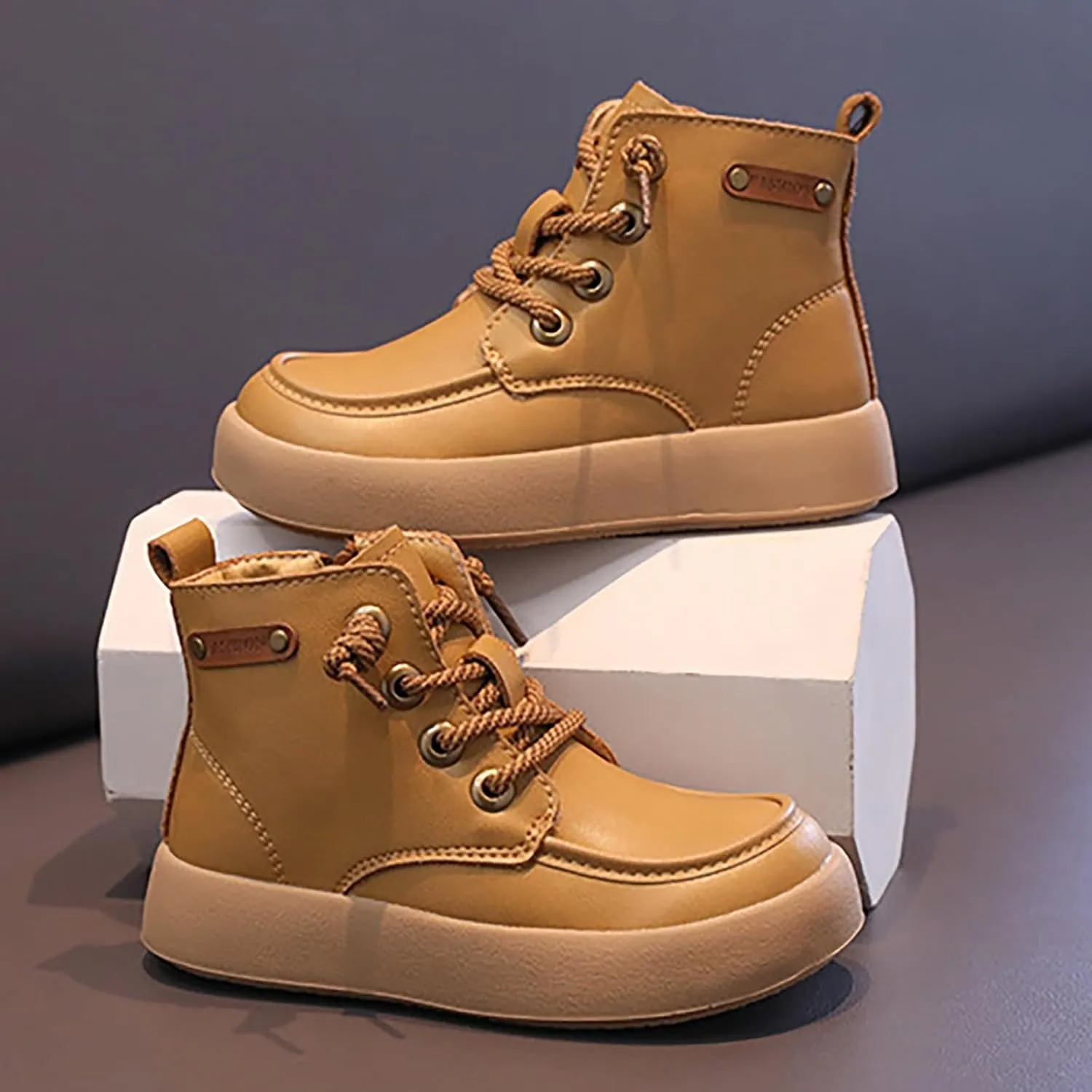 Baby Booties Fashion Fall And Winter Children's Flat Non Slip Boots Side Zipper Comfortable Flat Platform