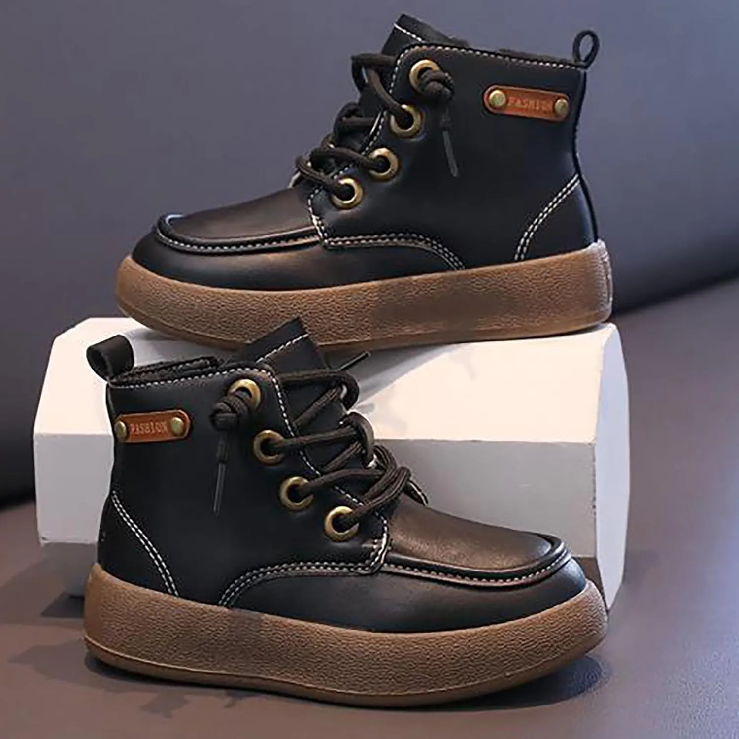 Baby Booties Fashion Fall And Winter Children's Flat Non Slip Boots Side Zipper Comfortable Flat Platform