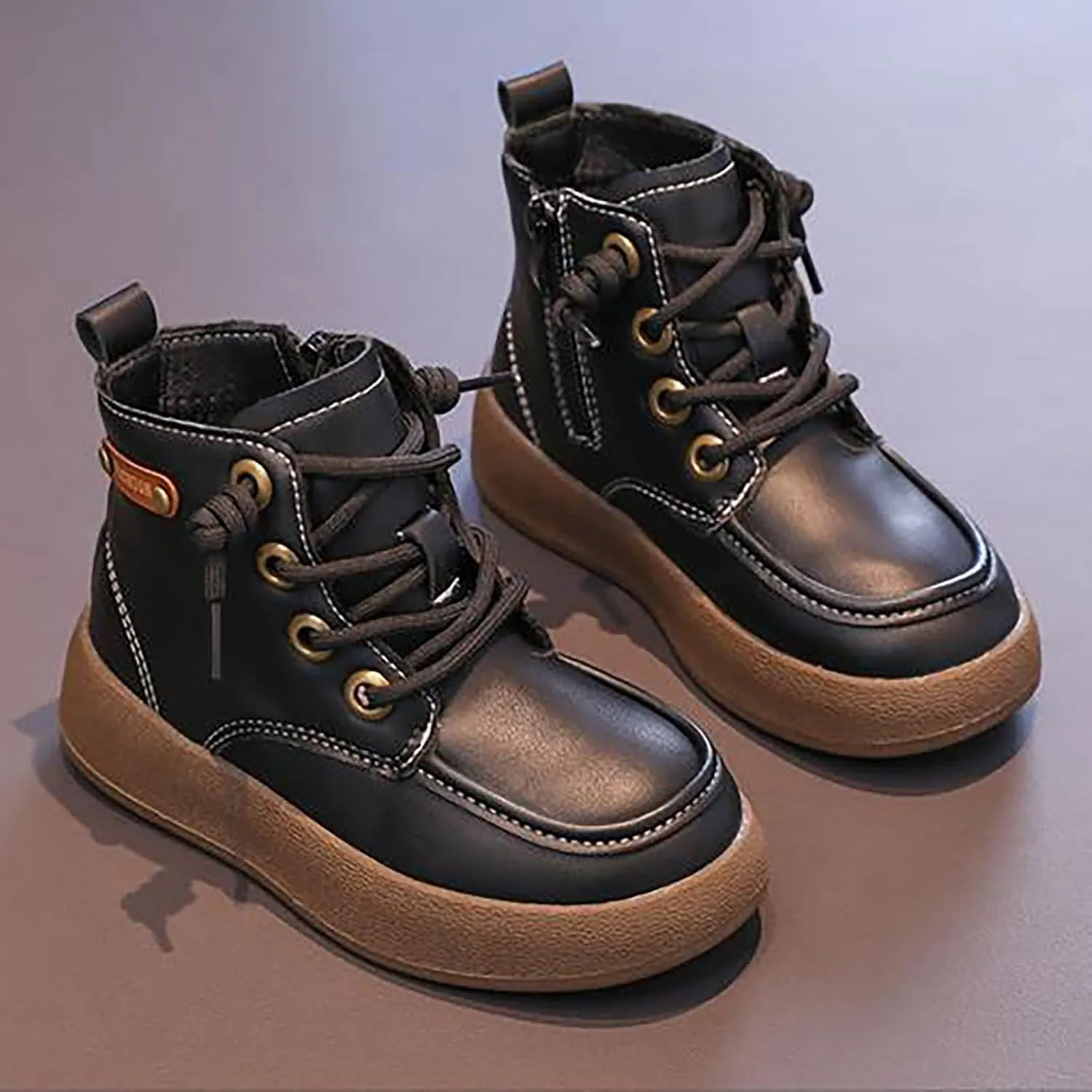 Baby Booties Fashion Fall And Winter Children's Flat Non Slip Boots Side Zipper Comfortable Flat Platform
