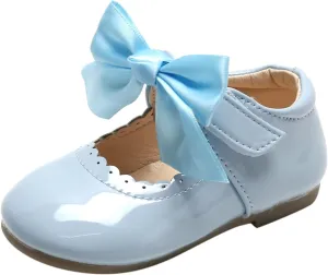 Baby Flower Girl Dress Shoes Patent Bow Mary Jane Ballet Flats Wedding Party School Shoes Toddler Church Shoes