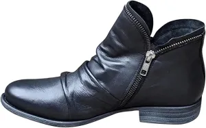 Boots For Women Cowgirl Short Booties Fashion Ankle Boots Cowboy Western Classic Retro Casual Round Toe Walking Shoes