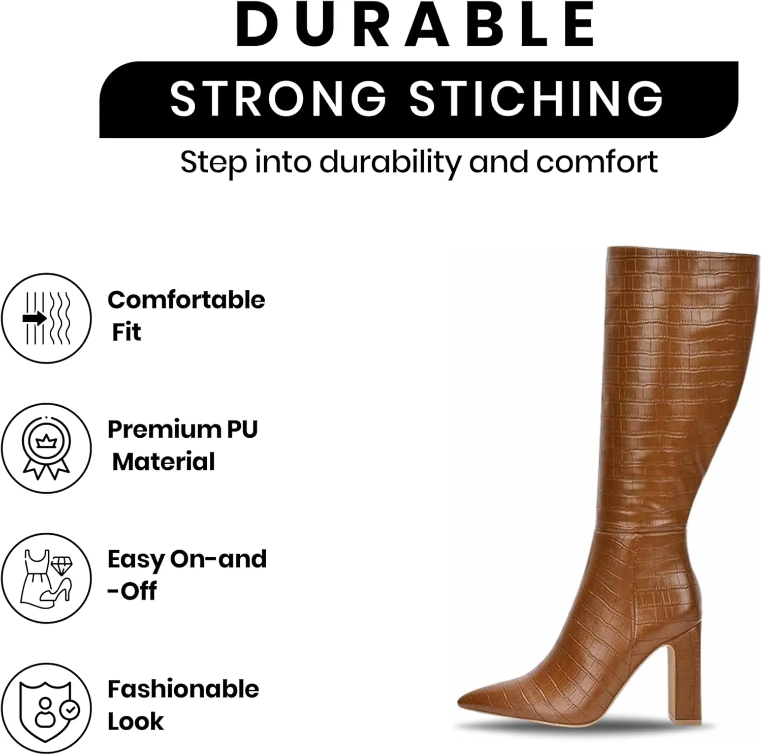 Cape Robbin Women's Mid-Calf Boots - Chunky Block Heel Ankle Booties (SayWhat-2)