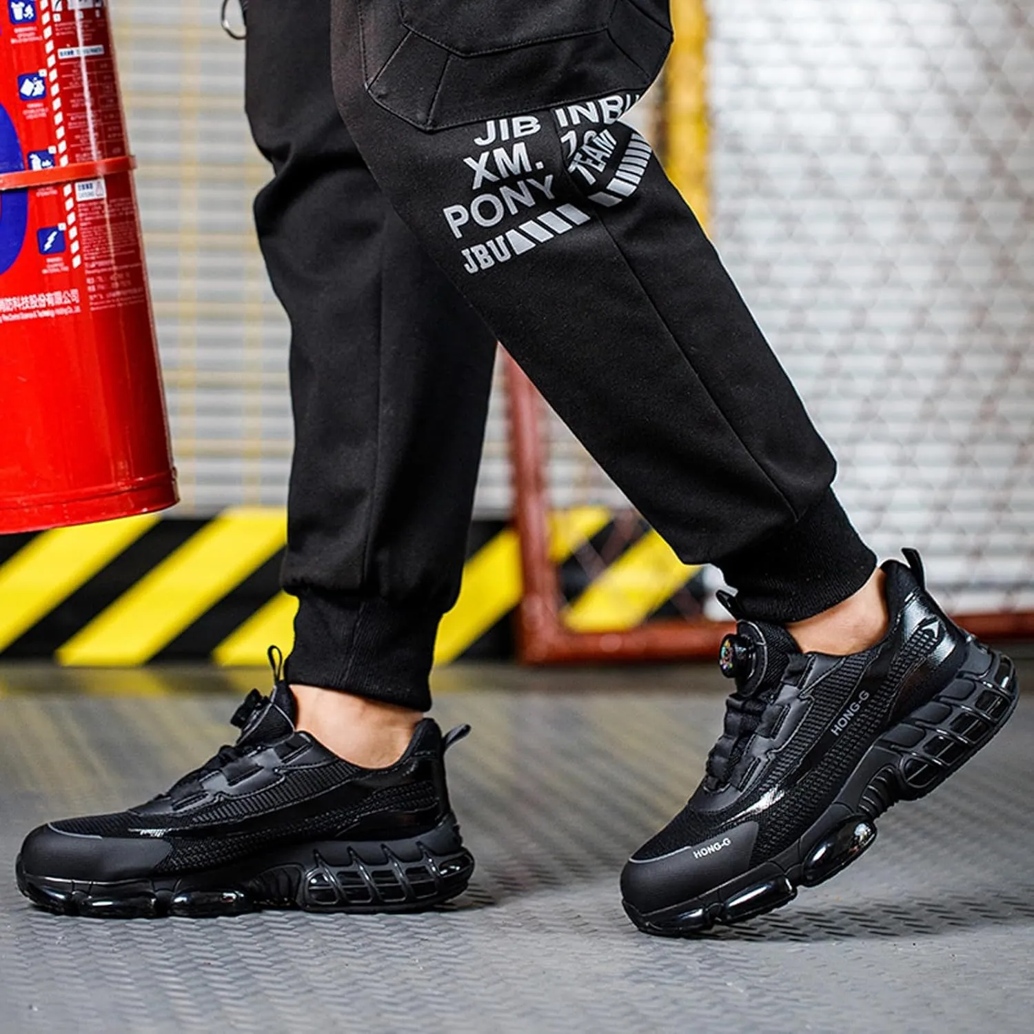 Couples Fashion Mesh Knob Plus Thick Soled Labor Protective Shoes Boots Men's And Women's Work Shoes Mens Lite Adapt 3 Sneaker Athletic Slip on Shoe