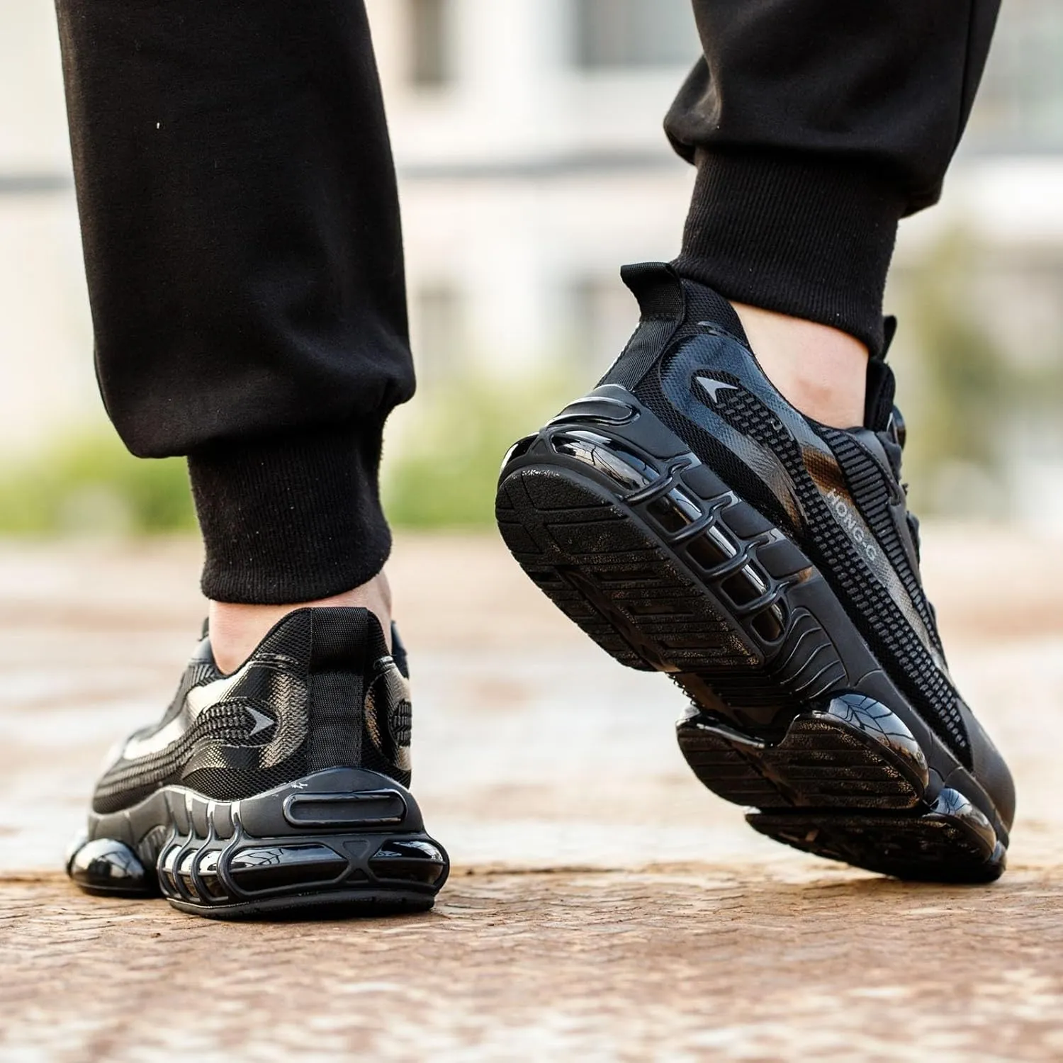 Couples Fashion Mesh Knob Plus Thick Soled Labor Protective Shoes Boots Men's And Women's Work Shoes Mens Lite Adapt 3 Sneaker Athletic Slip on Shoe