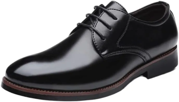 Formal Business Casual Oxford Trendy Plaid Upper Tuxedo Shoes for Men