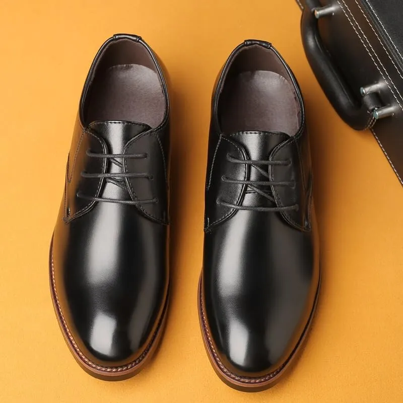 Formal Business Casual Oxford Trendy Plaid Upper Tuxedo Shoes for Men