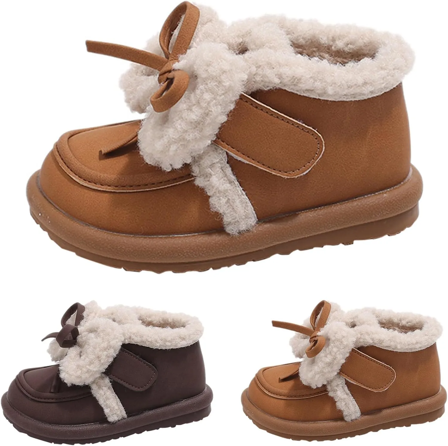 Girls Boots Ankle Boots Girls Spring Autumn Winter Cotton Shoes Plus Velvet Warm Versatile Short Boots Girls Round Toe