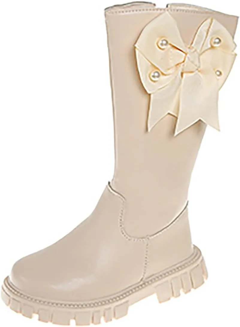 Girls Boots Ankle Boots Toddler Girls Shoes Long Boots High Boots Autumn And Winter New Girl Soft Bottom Round Toe