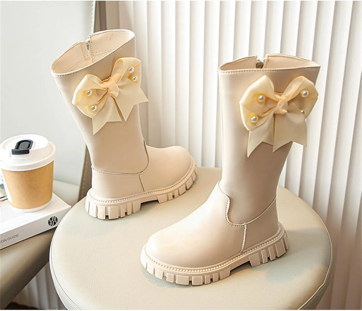 Girls Boots Ankle Boots Toddler Girls Shoes Long Boots High Boots Autumn And Winter New Girl Soft Bottom Round Toe