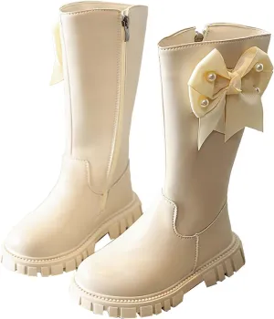 Girls Boots Ankle Boots Toddler Girls Shoes Long Boots High Boots Autumn And Winter New Girl Soft Bottom Round Toe