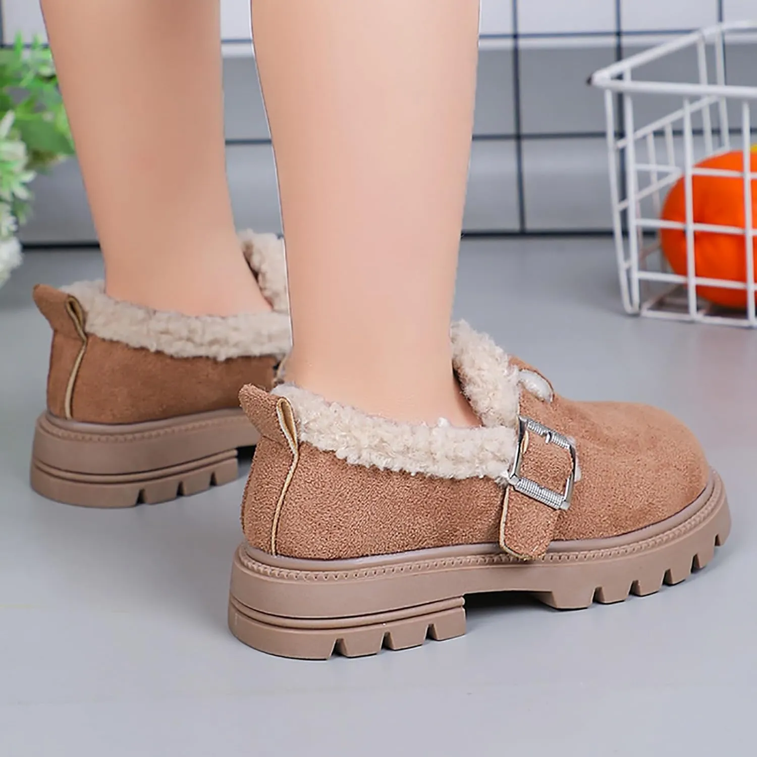 Girls Boots Kids Ankle Boots for Toddler Little Kid Big Kid Fleece Lined Short Booties Non Slip Warm Winter Boot