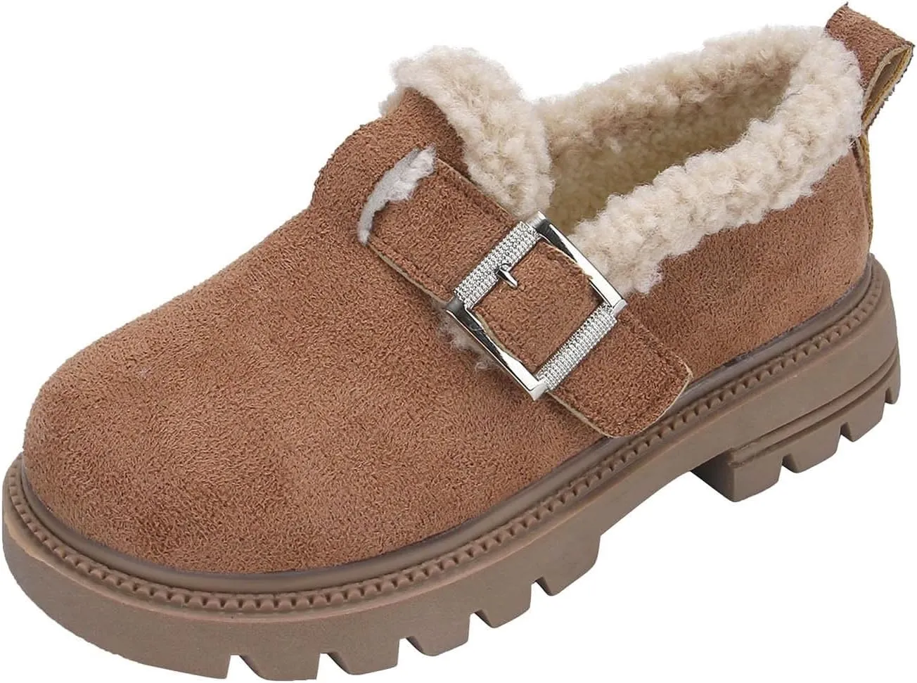 Girls Boots Kids Ankle Boots for Toddler Little Kid Big Kid Fleece Lined Short Booties Non Slip Warm Winter Boot