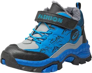 Girls Boys Snow Boots Lace Up Faux Fur Lined Sneakers Winter Warm Outdoor Shoes for Unisex Kids(/Little Kid/Big Kid)