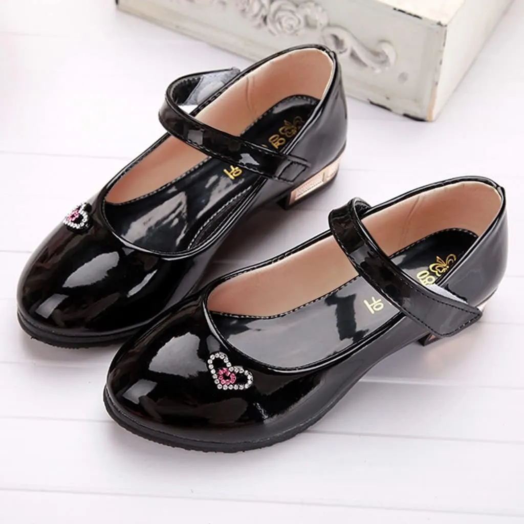Girls Dress Shoes Mary Jane Shoes for Girls Low Heel Dress Shoes Party Wedding Flat for Little/Big Kids
