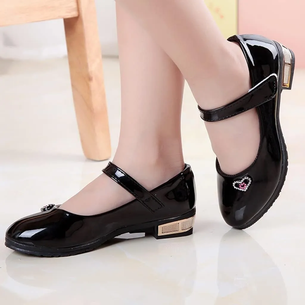 Girls Dress Shoes Mary Jane Shoes for Girls Low Heel Dress Shoes Party Wedding Flat for Little/Big Kids