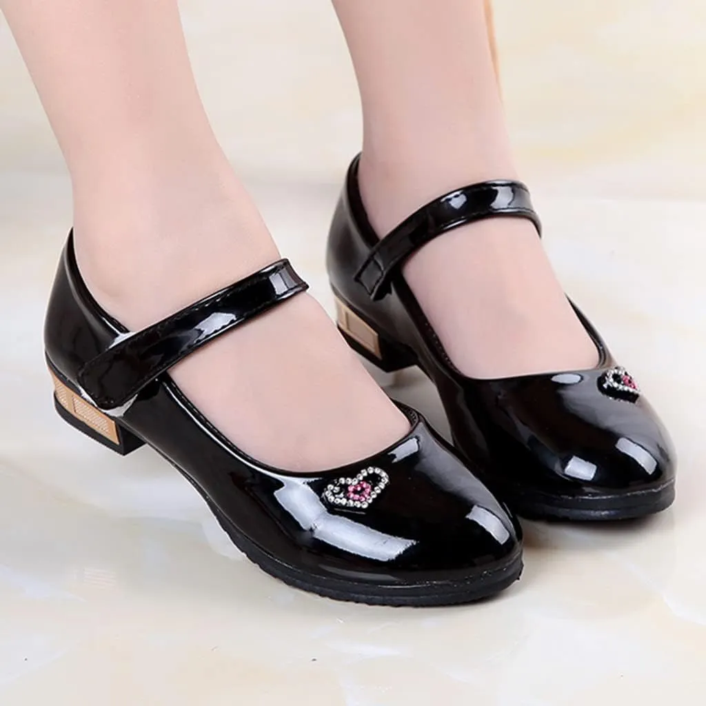 Girls Dress Shoes Mary Jane Shoes for Girls Low Heel Dress Shoes Party Wedding Flat for Little/Big Kids