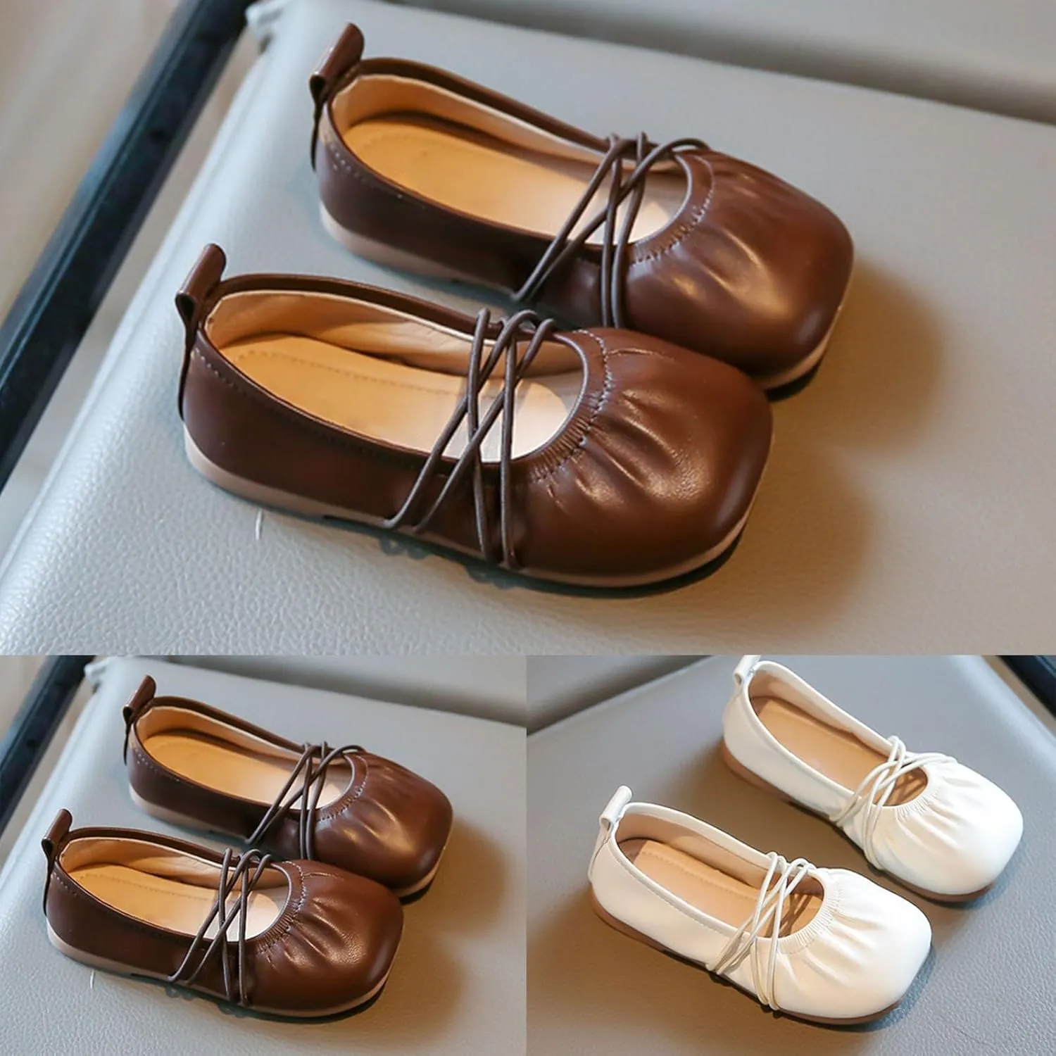 Girls Dress Shoes Toddler Mary Jane Ballet Flats Flower Girl School Party Wedding Shoes for Girls