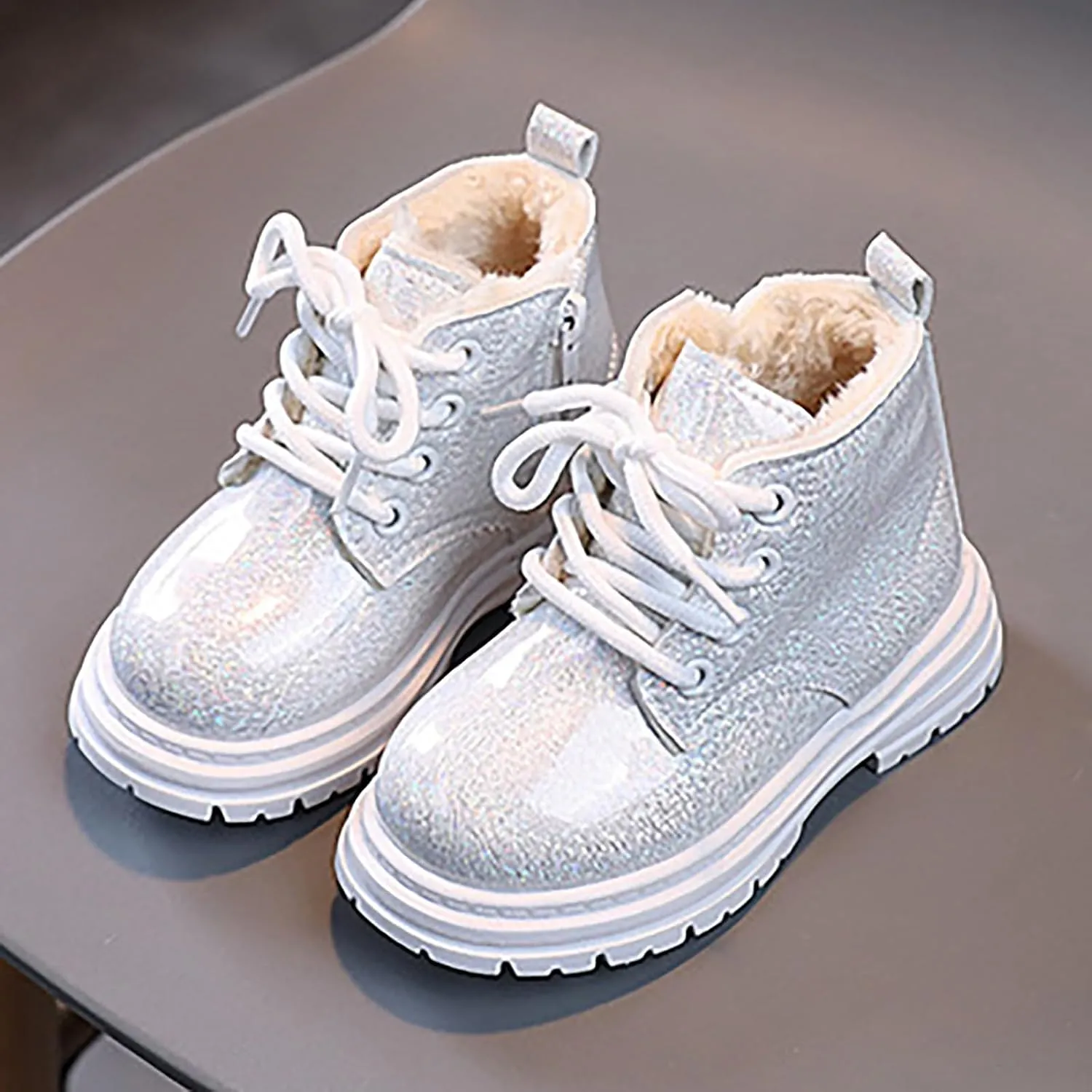 Girls Fashion Short Ankle Boots Outdoor Ankle Hiking Boots Military Combat Boots Winter Snow Boots