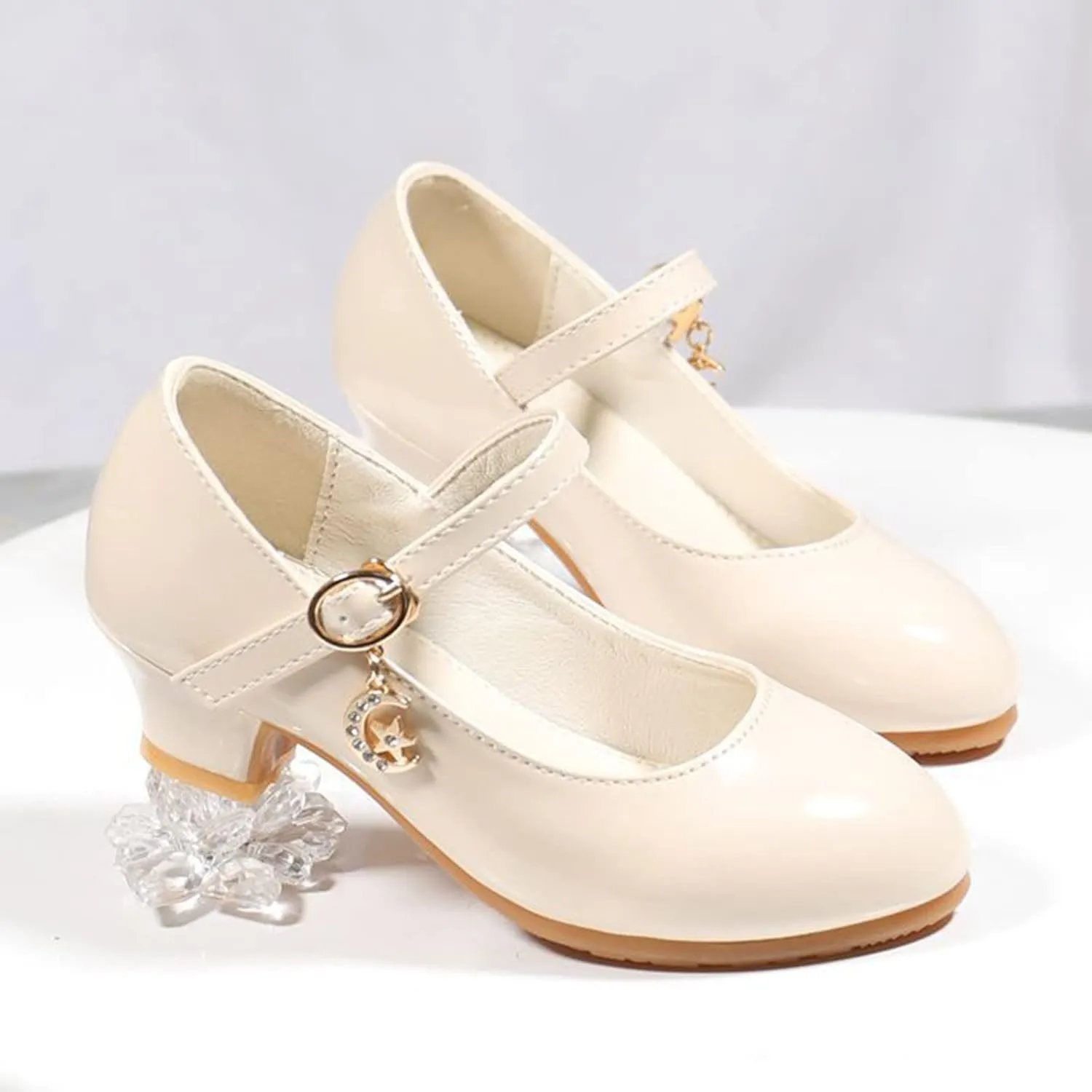 Girls Mary Jane Dress Shoes Toddler Flower Girl Wedding School Uniform Low Heels Little Kids Pump Shoes