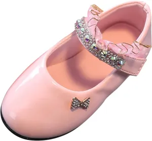 Girls Mary Jane Flats Toddler Girls Glitter Dress Wedding Ballet Shoes Patent Leather Shoes for Kids Dress up Shoes
