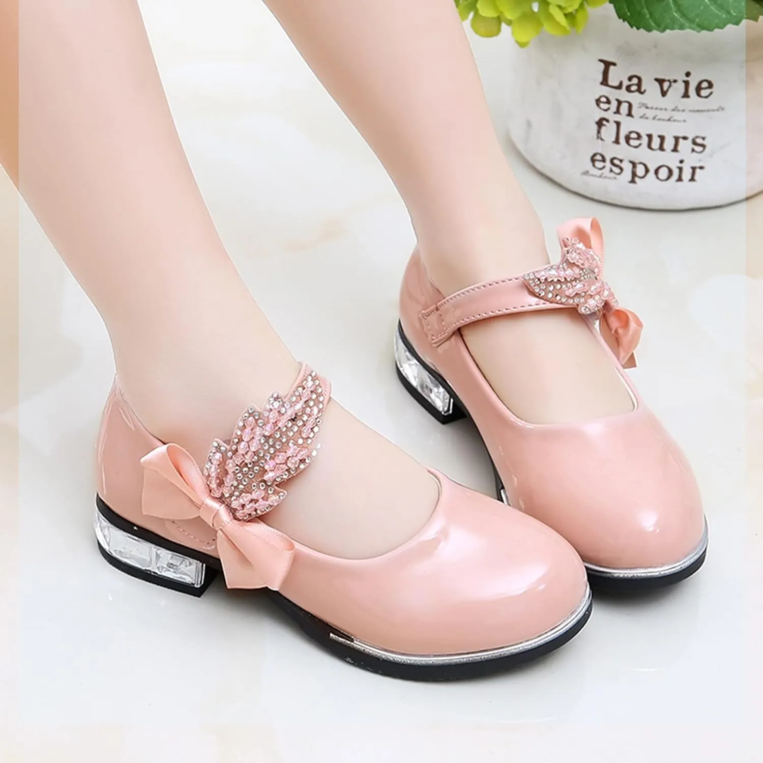 Girls Mary Jane Shoes Dress Shoes Flower Girl School Shoes Pump Patent Leather Shoes Low Heel Girls Dress up Shoes