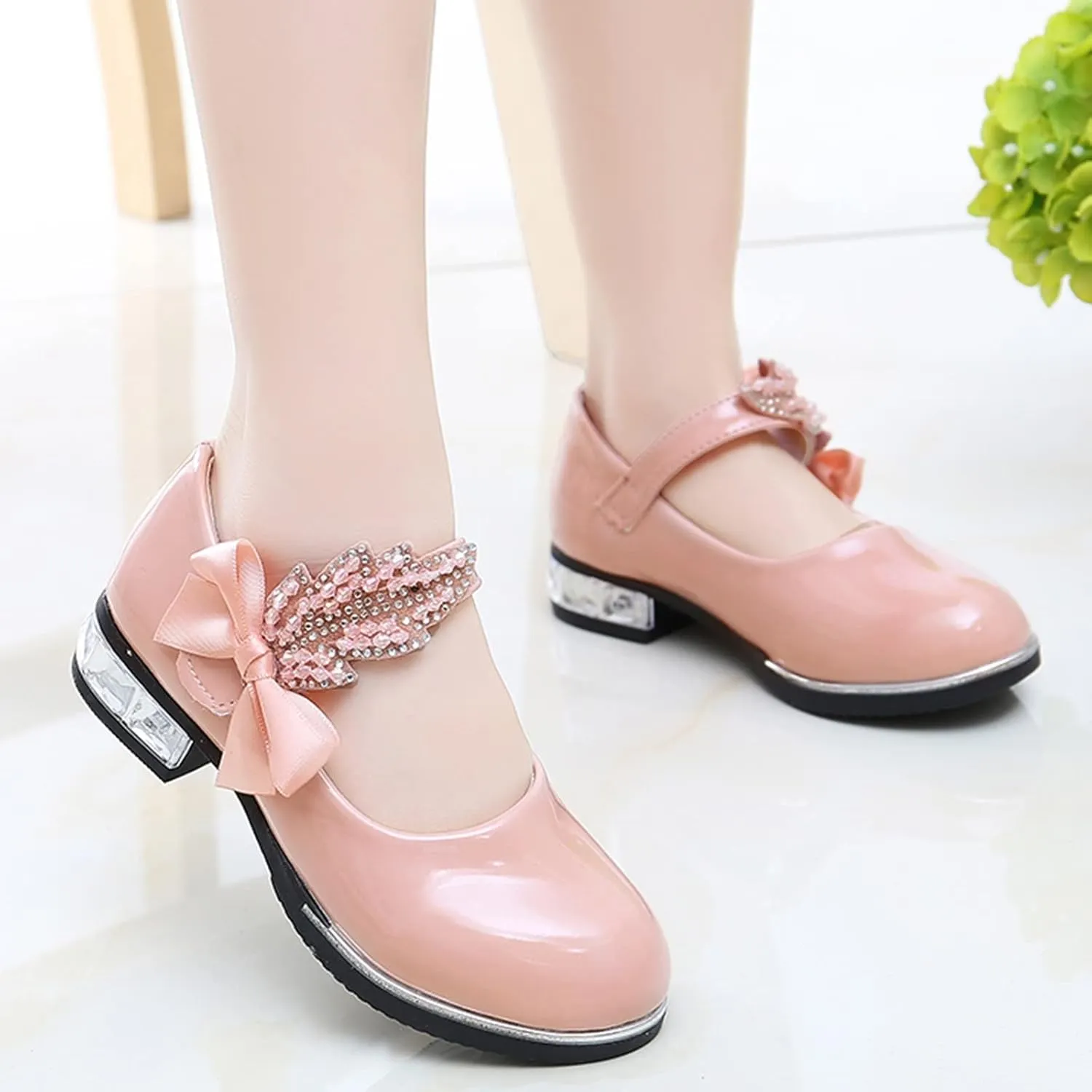 Girls Mary Jane Shoes Dress Shoes Flower Girl School Shoes Pump Patent Leather Shoes Low Heel Girls Dress up Shoes