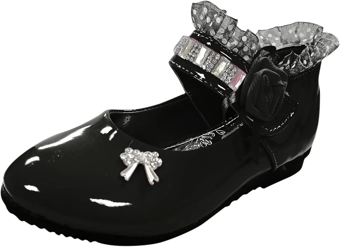 Girls Patent Leather Dress Shoes Little Girls School Uniform Mary Jane Flats Low Heels for Party Kids Dress Shoes