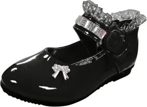 Girls Patent Leather Dress Shoes Little Girls School Uniform Mary Jane Flats Low Heels for Party Kids Dress Shoes