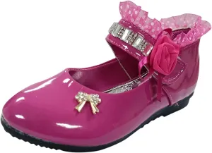 Girls Patent Leather Dress Shoes Little Girls School Uniform Mary Jane Flats Low Heels for Party Wedding Toddler