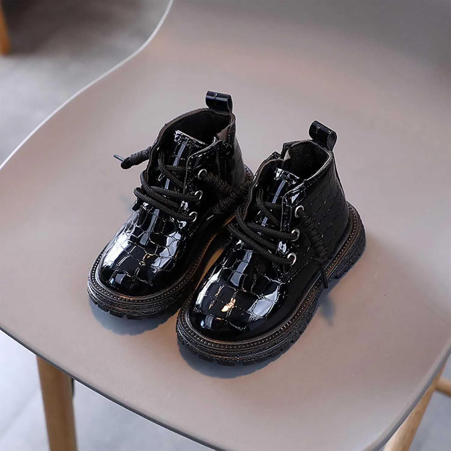 Girls Riding Boots Fashion All Seasons Children Boots For Boys And Girls Ankle Boots Water Proof PU Leather Fall Boots