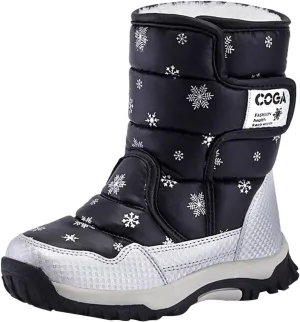 Girls Winter Boots Toddler Warm Boots Winter Fully Fur Lined Warm Shoes Outdoor Slip Resistant Cold Weather Shoes