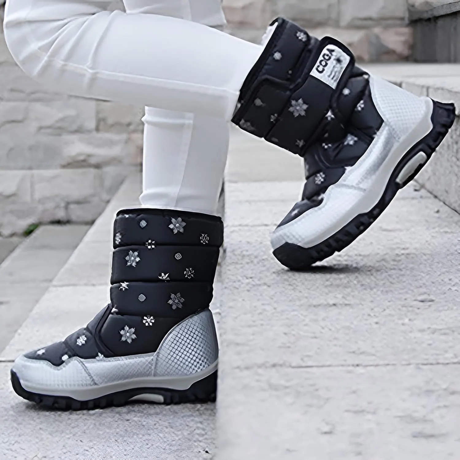 Girls Winter Boots Toddler Warm Boots Winter Fully Fur Lined Warm Shoes Outdoor Slip Resistant Cold Weather Shoes