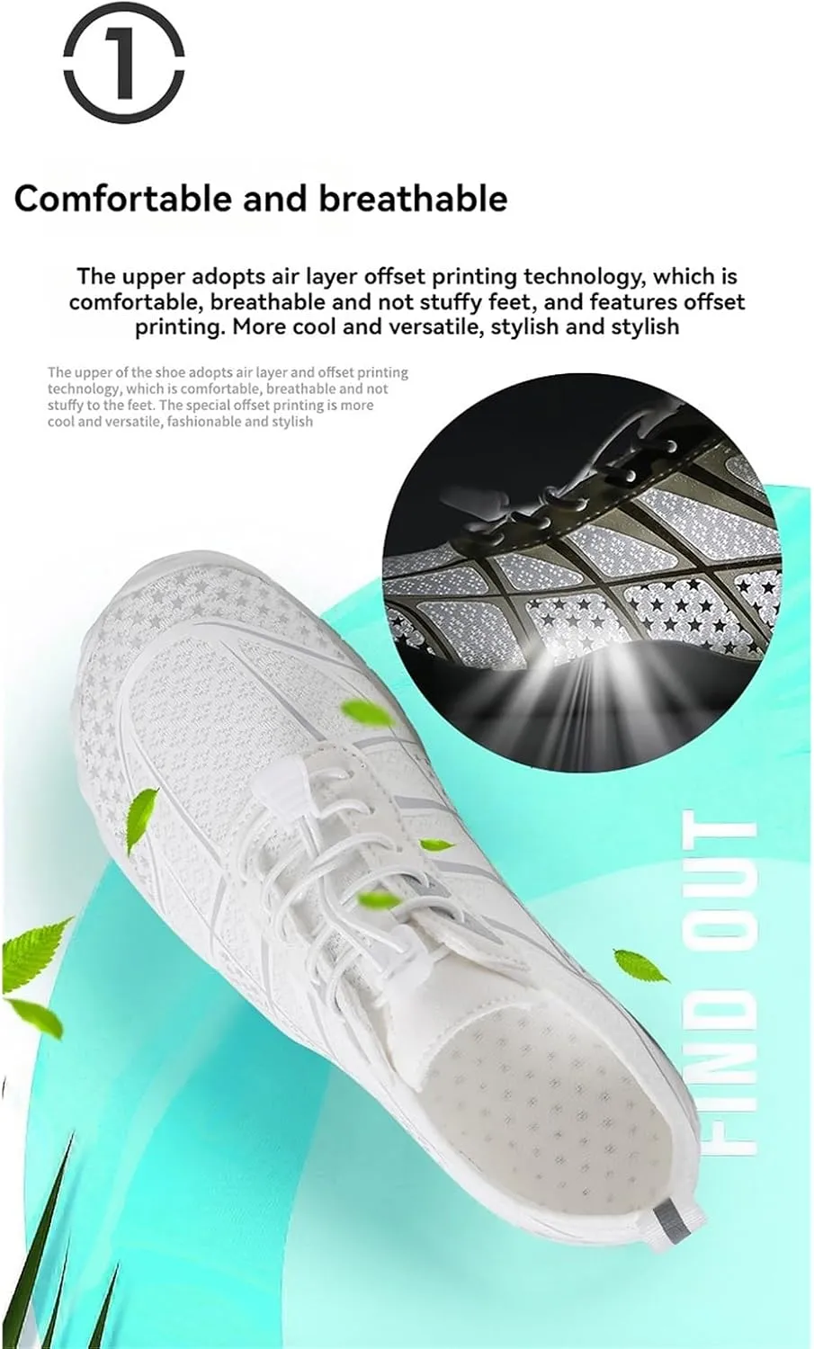 Grounded Footwear for Women Men Hiking Barefoot Shoes Non-Slip Sneakers Water Resistant Casual Lightweight Comfortable Gym Athletic Shoe Outdoor Swimming Beach Watershoes Soft Running&Walking Sneaker