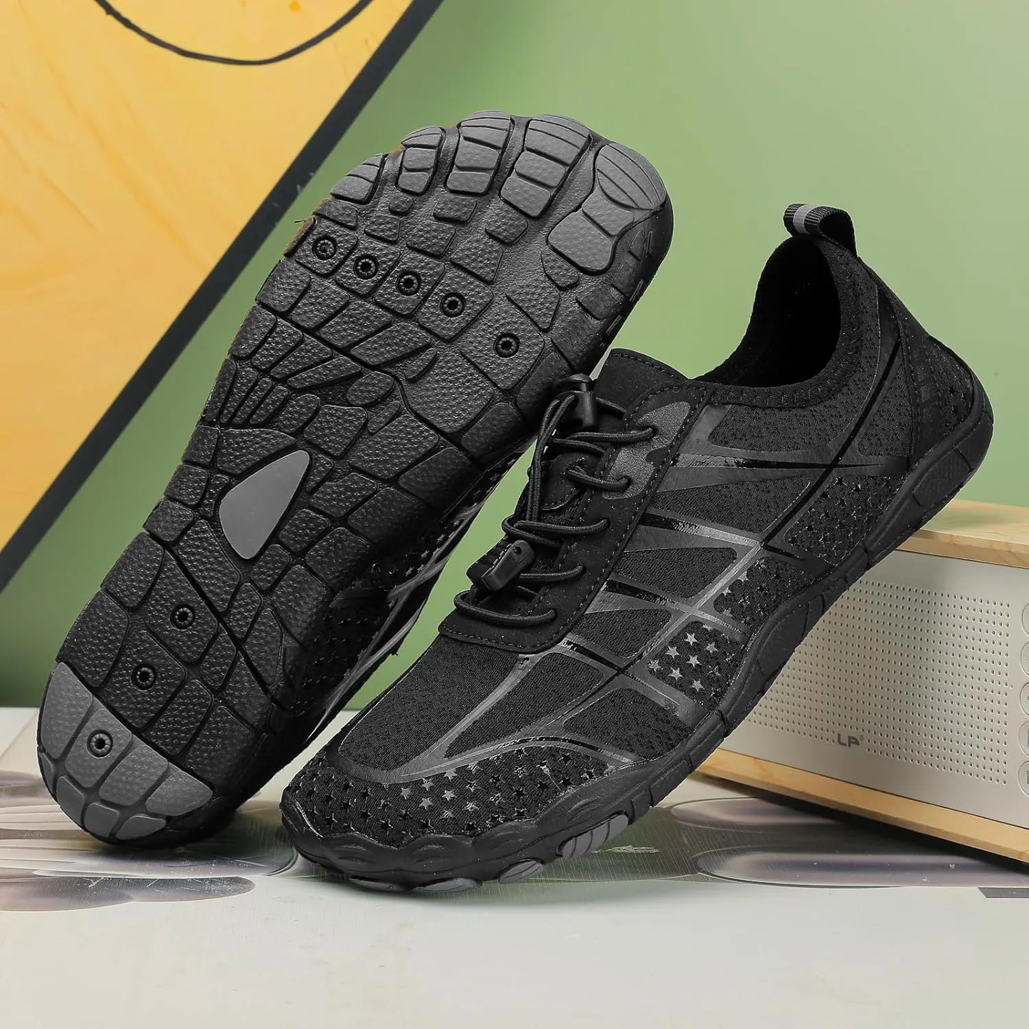 Grounded Footwear for Women Men Hiking Barefoot Shoes Non-Slip Sneakers Water Resistant Casual Lightweight Comfortable Gym Athletic Shoe Outdoor Swimming Beach Watershoes Soft Running&Walking Sneaker