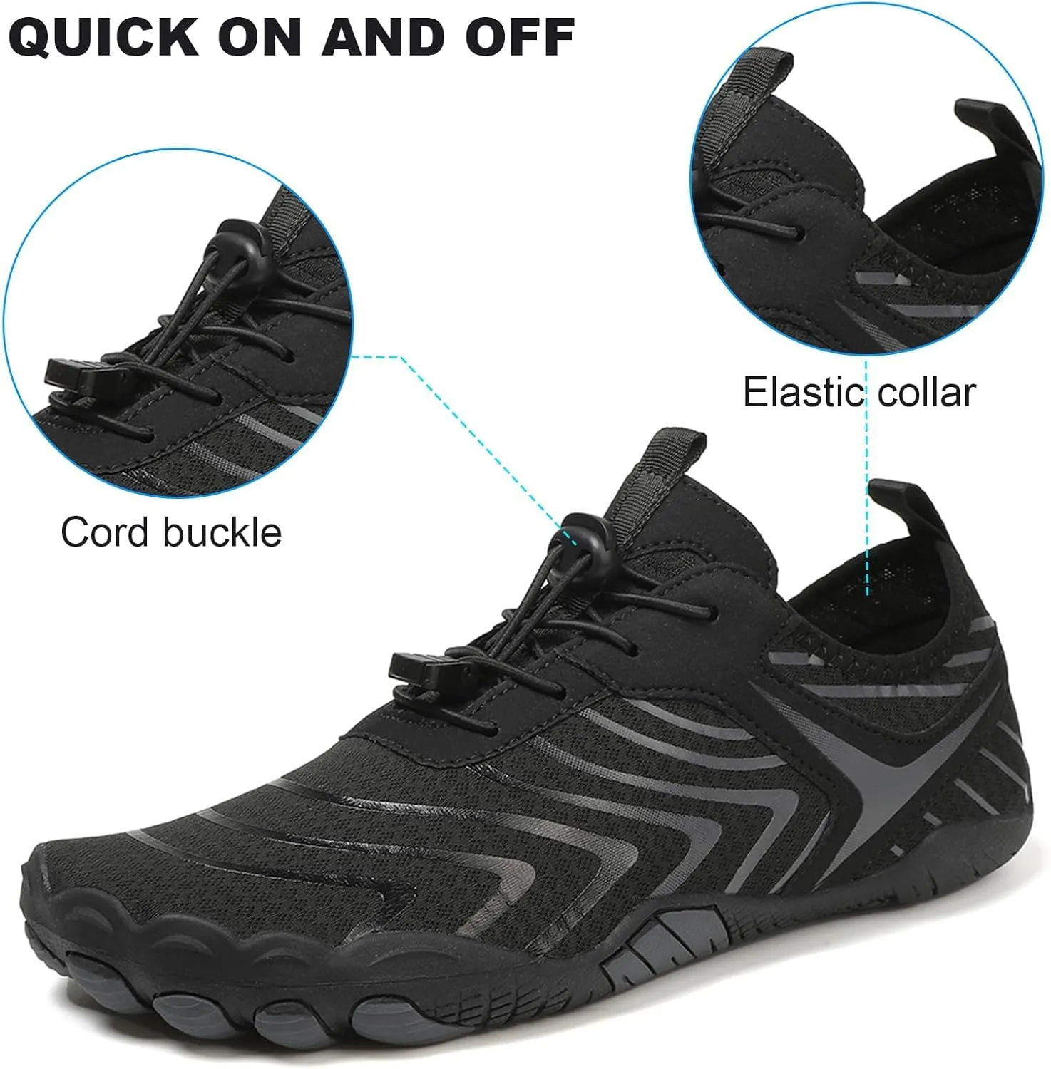 Hike Barefoot Shoes for Women Men, Non Slip Healthy Grounded Footwear, Breathable Trail Running Shoes, Minimalist Wide Toe Box Zero Drop Cross Trainer Sneakers, Unisex Outdoor Footwear