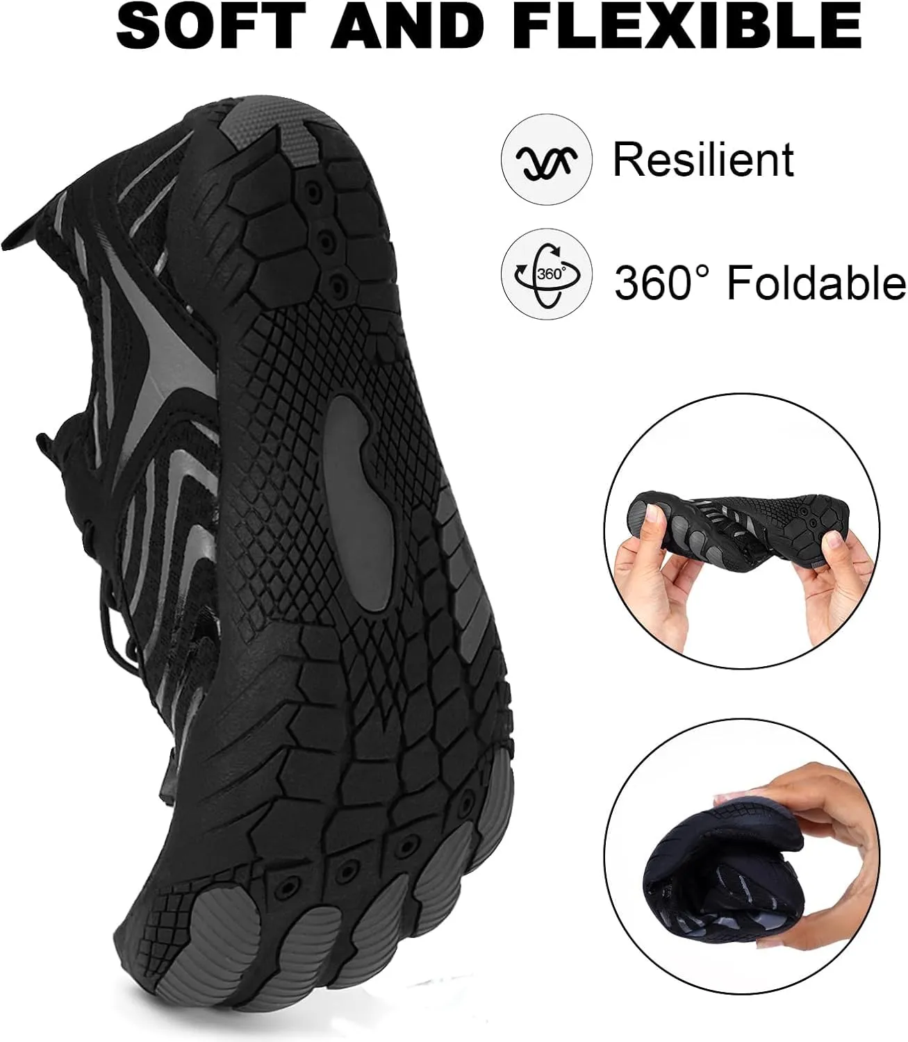 Hike Barefoot Shoes for Women Men, Non Slip Healthy Grounded Footwear, Breathable Trail Running Shoes, Minimalist Wide Toe Box Zero Drop Cross Trainer Sneakers, Unisex Outdoor Footwear