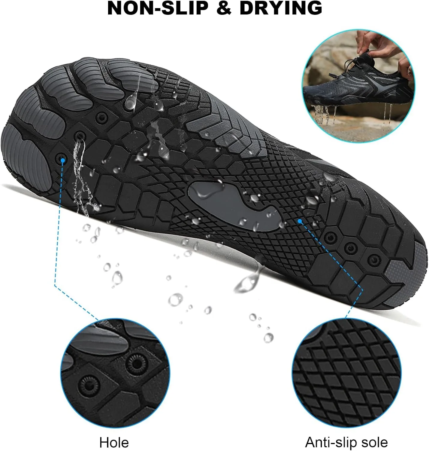 Hike Barefoot Shoes for Women Men, Non Slip Healthy Grounded Footwear, Breathable Trail Running Shoes, Minimalist Wide Toe Box Zero Drop Cross Trainer Sneakers, Unisex Outdoor Footwear