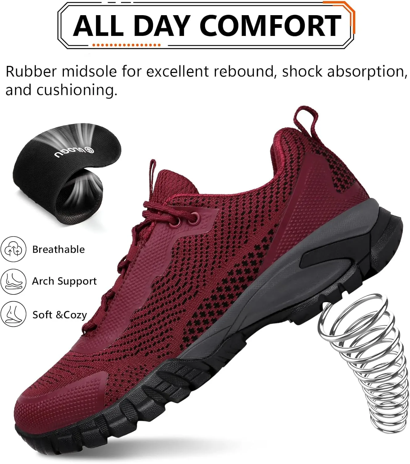 Hiking Shoes Women Waterproof Lightweight for Trail Trekking Camping Outdoor