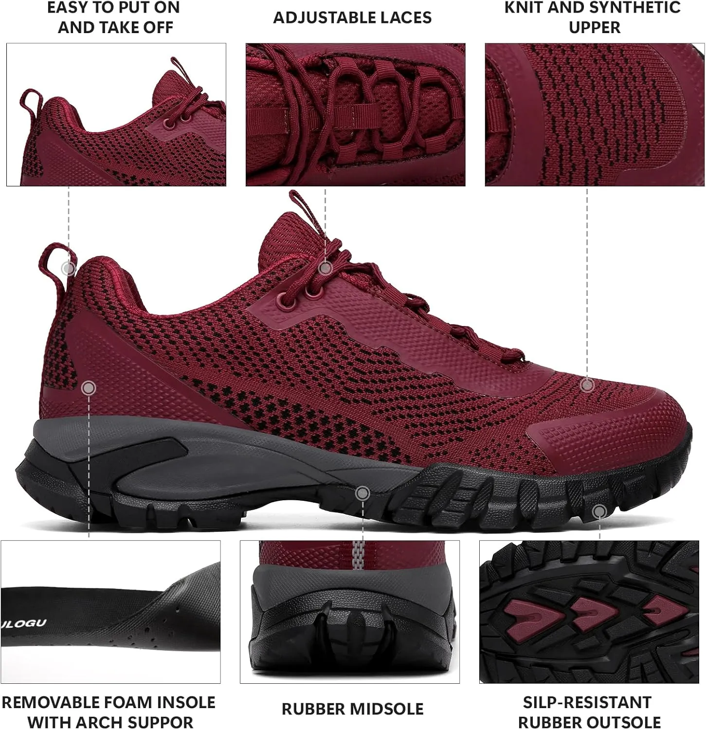 Hiking Shoes Women Waterproof Lightweight for Trail Trekking Camping Outdoor