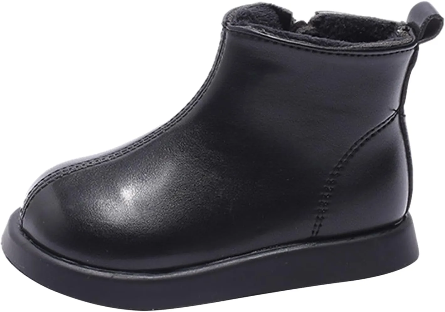 Infant Boots Girls Boys Spring Autumn Winter Baby Shoes Round Toe Ankle Boots Fashion Side Zipper Leather Comfort Shoes