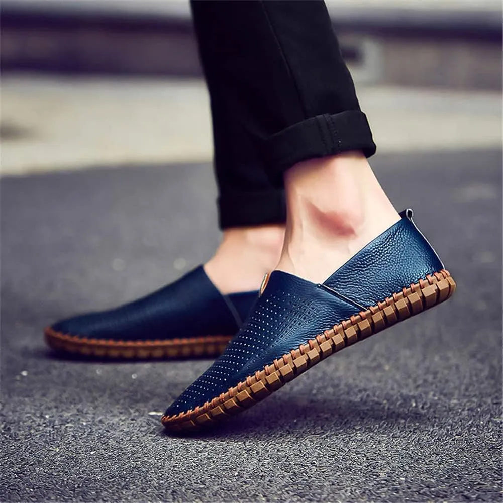 JOYVIP Mens Soft Leather Loafers Driving Moccasins Handmade Slip-On Shoes