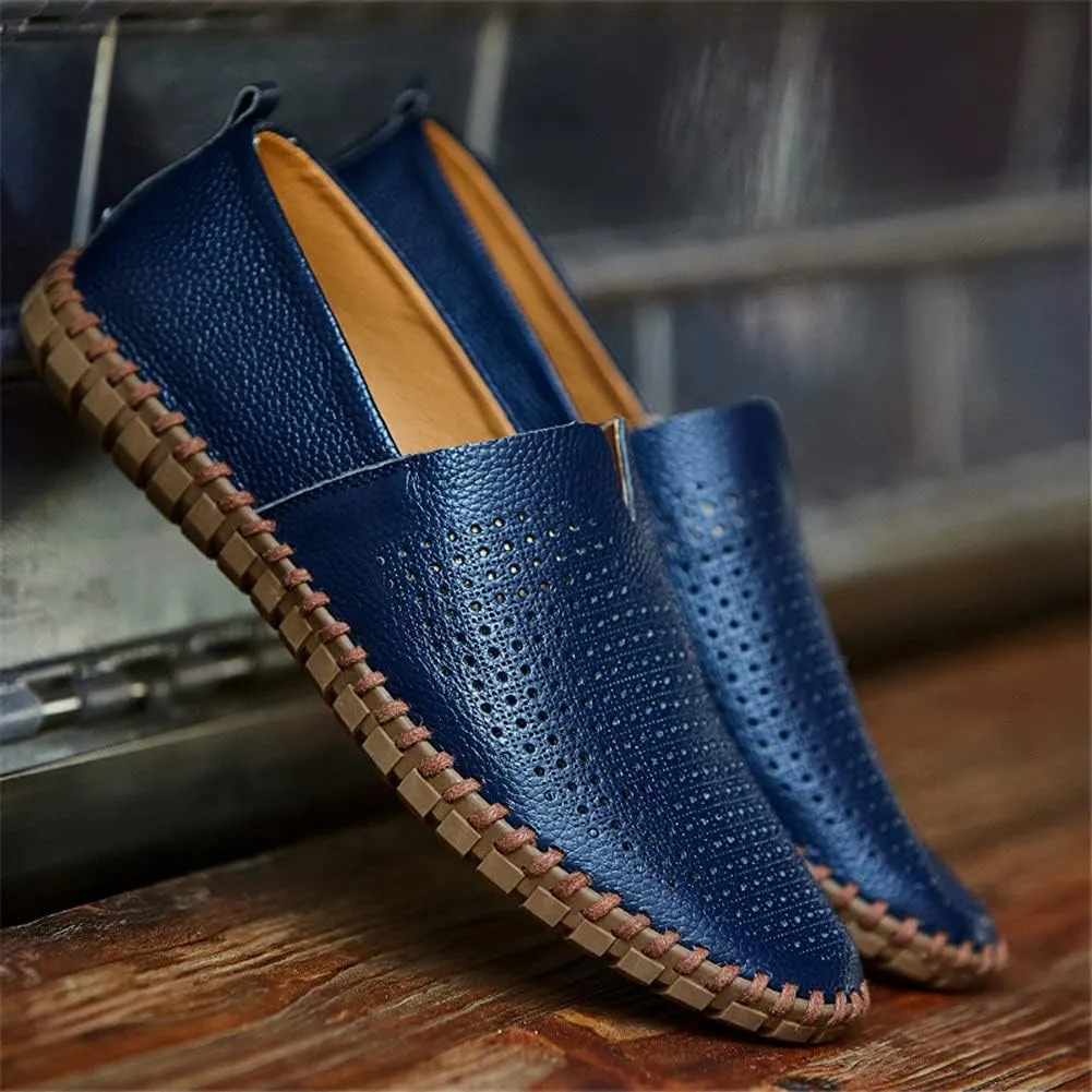 JOYVIP Mens Soft Leather Loafers Driving Moccasins Handmade Slip-On Shoes
