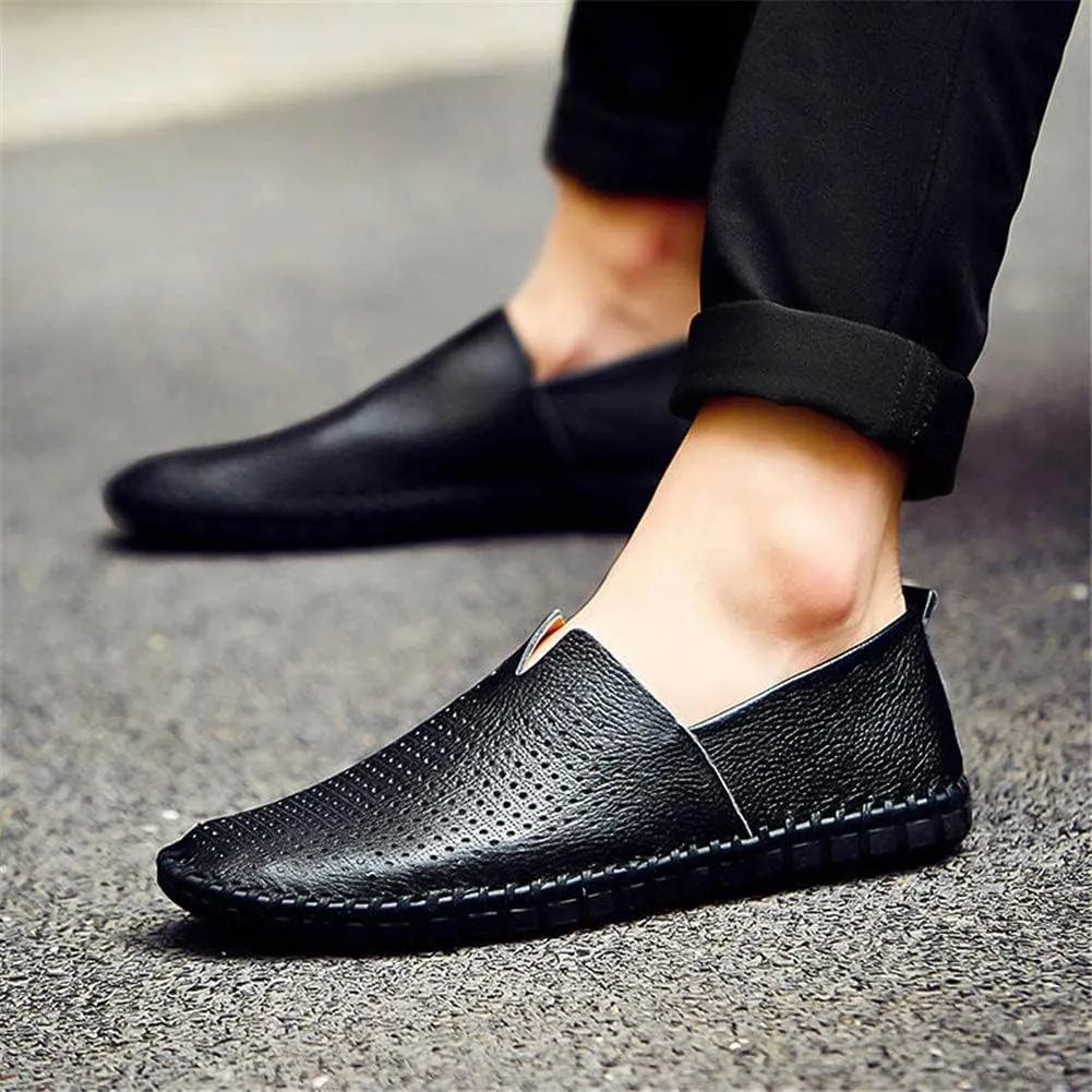 JOYVIP Mens Soft Leather Loafers Driving Moccasins Handmade Slip-On Shoes