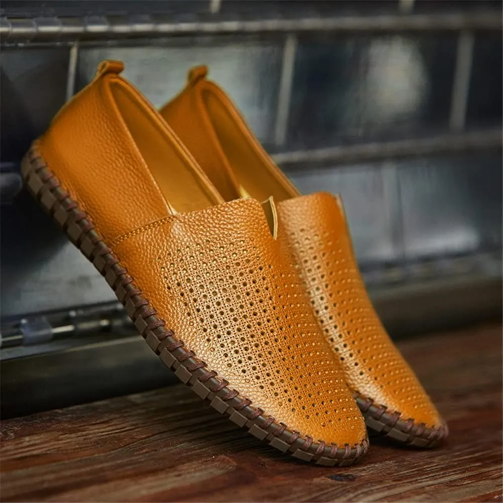 JOYVIP Mens Soft Leather Loafers Driving Moccasins Handmade Slip-On Shoes
