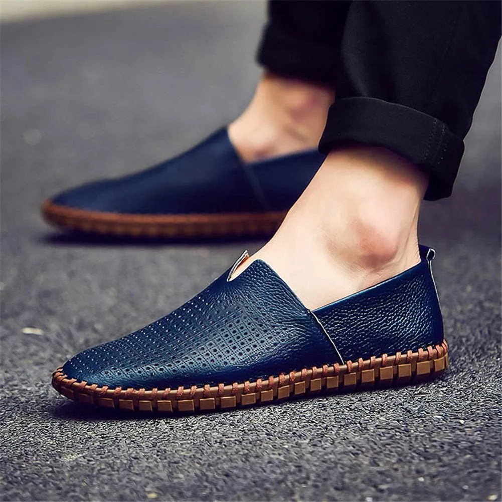 JOYVIP Mens Soft Leather Loafers Driving Moccasins Handmade Slip-On Shoes