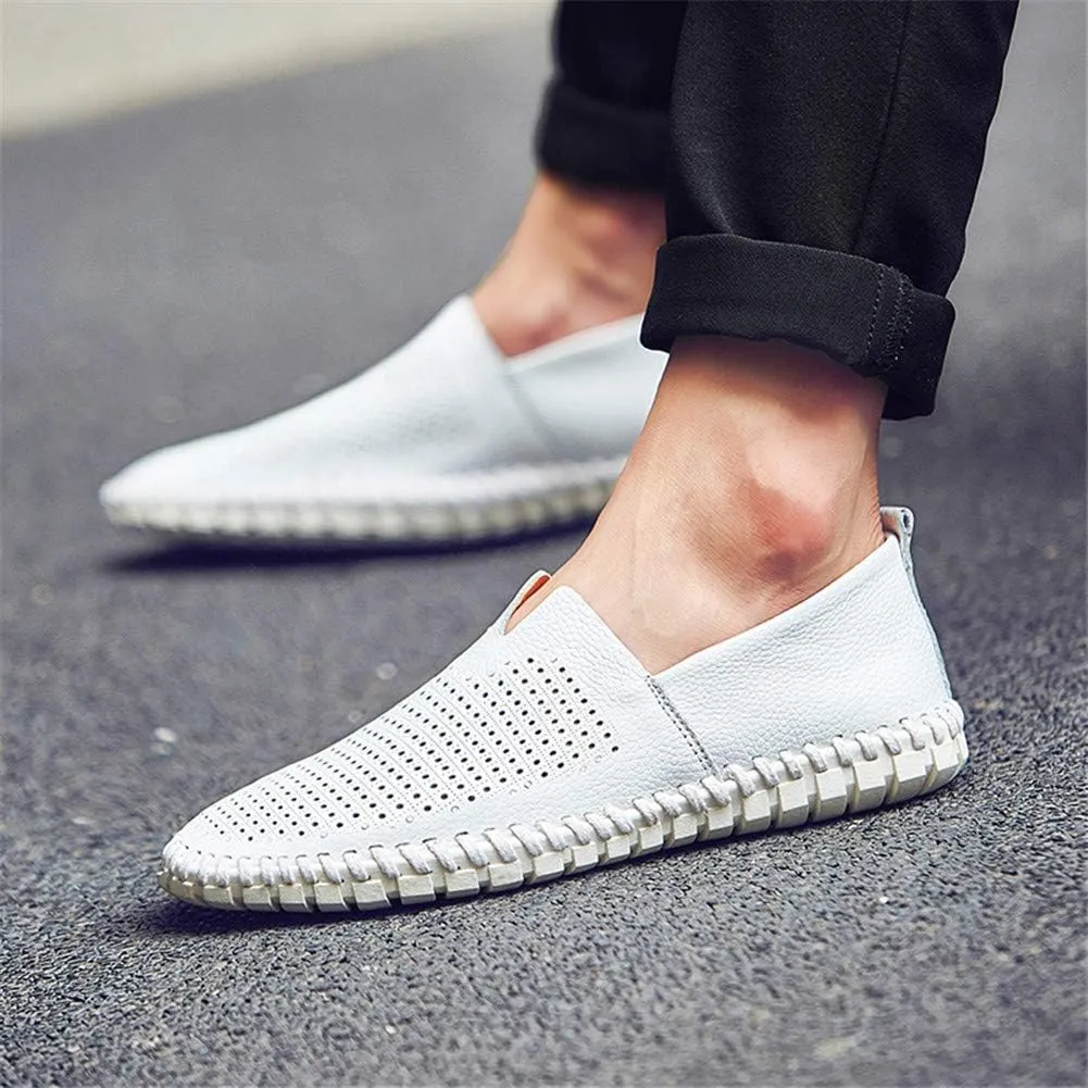 JOYVIP Mens Soft Leather Loafers Driving Moccasins Handmade Slip-On Shoes
