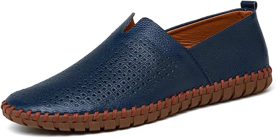 JOYVIP Mens Soft Leather Loafers Driving Moccasins Handmade Slip-On Shoes