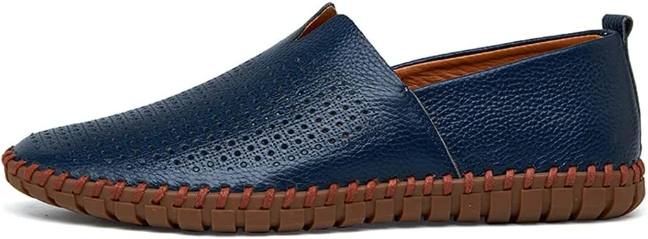 JOYVIP Mens Soft Leather Loafers Driving Moccasins Handmade Slip-On Shoes